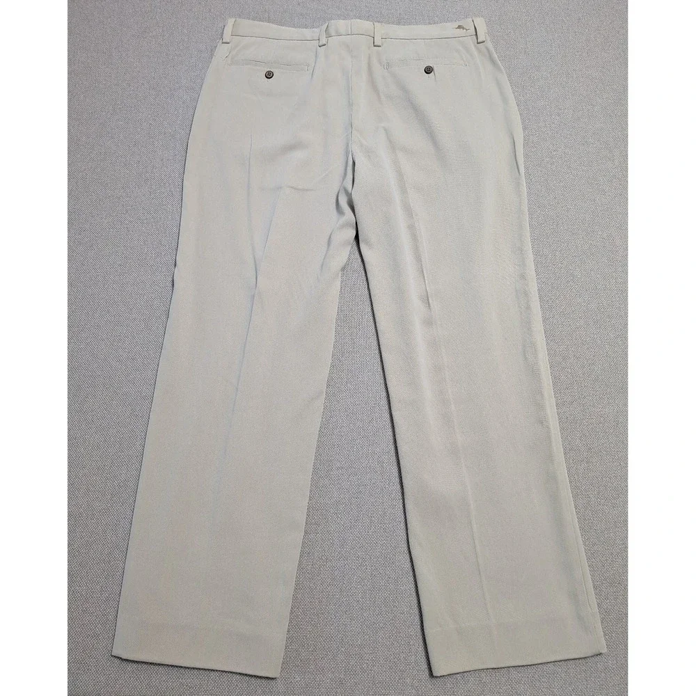 Tommy Bahama Men's Khaki Pants 36x30 Silk Flat Front Chinos Summer Vacation